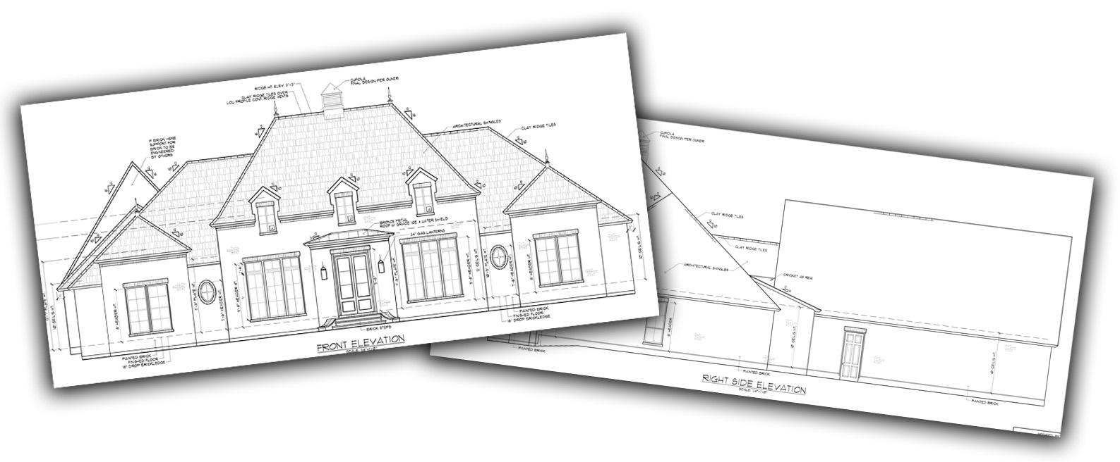 2D elevation drawing before AI rendering